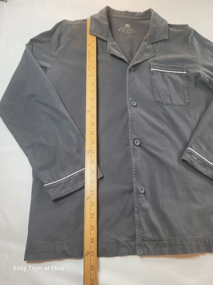 JUEGO DE PIJAMA GRIS DAVID ARCHY PARA HOMBRE Pantalones de Salón Top PJ 100% ALGODÓN BOLSILLOS Mediano Foto 2 de 4