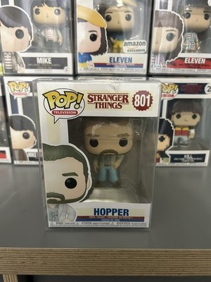 STRANGER THINGS HOPPER FUNKO POP #801 RARE VAULTS IN PROTECTOR 