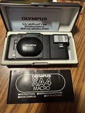 Olympus XA4 Macro Film Camera With Manual and Case - Mint Tested - Flash Working