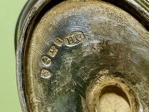 Antique 18th Century Sterling Silver Open FootedSalt Cellar , see Photos Details