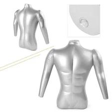 Fashion Man Half Body Arm Inflatable Mannequin Dummy Torso Model