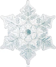 Almohadillas para snowboard con diseño de copos de nieve transparentes silver