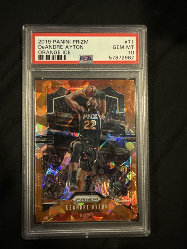 2019-20 Panini Prizm DeAndre Ayton Orange Ice - PSA 10 - Phoenix Suns