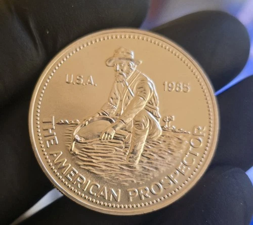 1985 Silver Engelhard Prospector 1oz 999 Fine Silver Round In Capsule