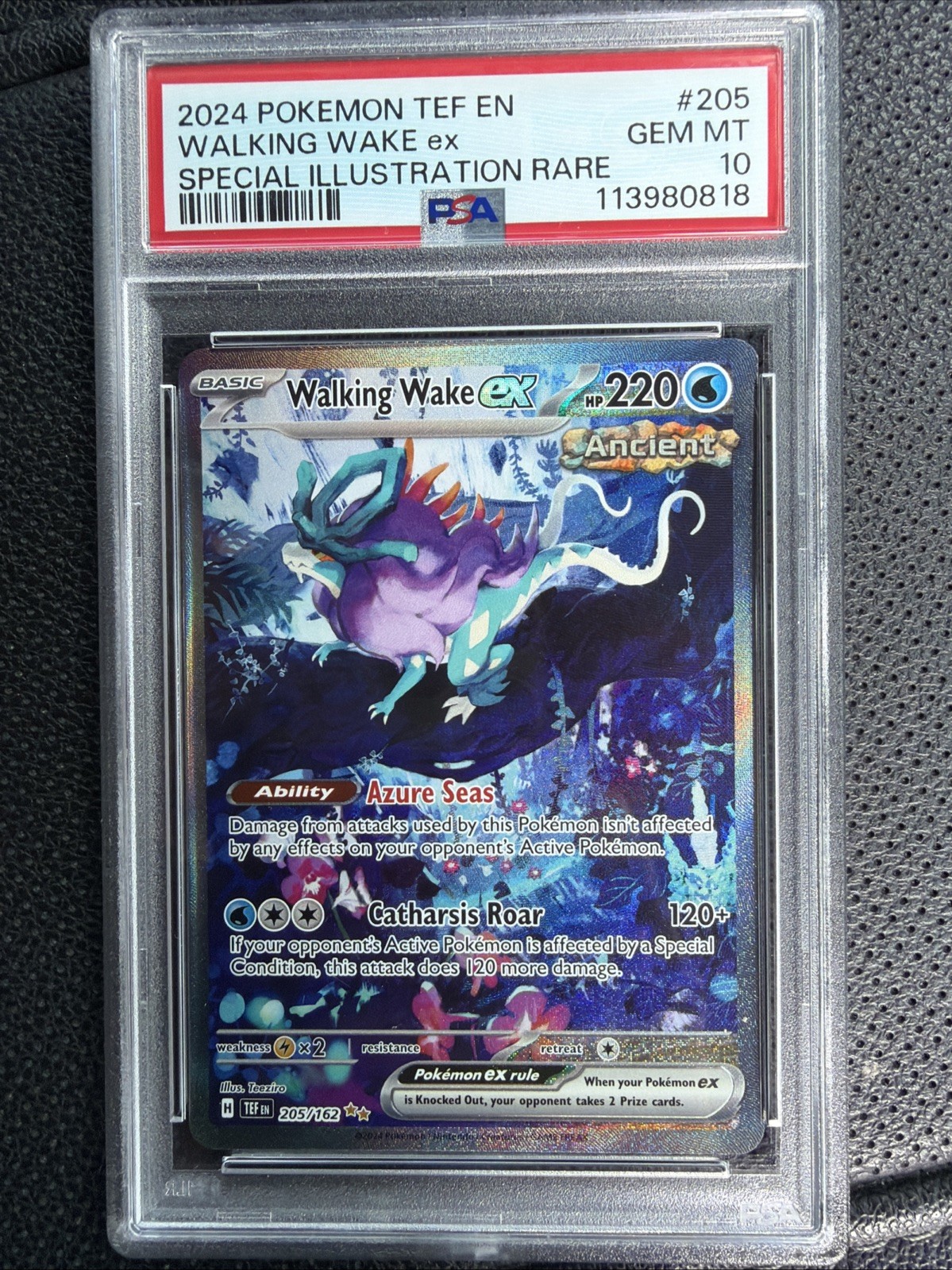 Pokemon Walking Wake ex Temporal Forces 205/162 Special Illustration Rare PSA 10