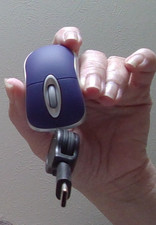 Mini Optical Mouse for Computer retractable PURPLE -- NEW