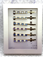 A new day crystal Faux Pearl Bobby Pin Set Hair Accessories Gold Tone