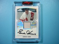 2023 LEAF VISUAL ART NHL HOCKEY CARD #VA-GH1 GORDIE HOWE PATCH AUTO AUTOGRAPH /2