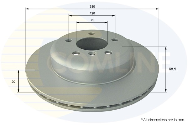 2 PCS COMLINE ADC1782V Brake Disc