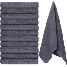 12 Pcs Microfiber Workout Gym Towels 360 GSM 12 x 30 Inch Gentle and Fast Dry...