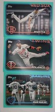 2024 Topps S1 Aqua Parallel 3 Card Lot  Pivetta Polanco Miami Marlins Team Card