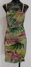 Guess Women's Eco Cinthia Printed Dress AR8 Tropical Escape Print Small NWT