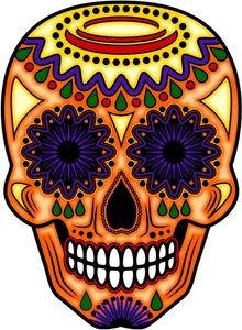 Skull Mexican Sugar Holiday Dia De Los Muertos Self Adhesive Vinyl Sticker