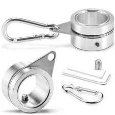 Pack of 2 Aluminum Alloy Flag Pole Rings 360 Degree Rotating Flag Mounting 1"