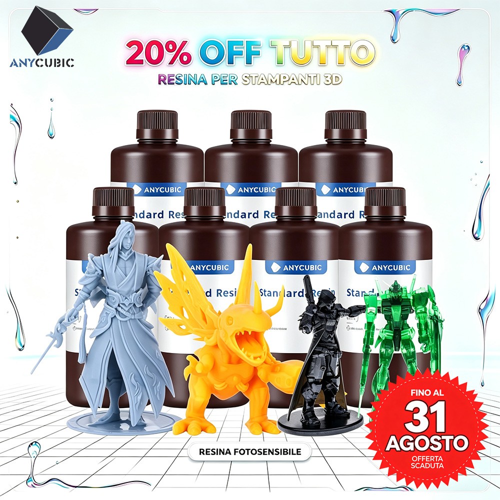 5/10KG ANYCUBIC Standard Resina 405nm UV Resin per LCD SLA Stampante 3D Mars M7
