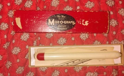 Mile-O-Graph Precision Mileage Measurer Map Bakelite Tool&Box  Directions Sheet