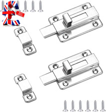 2Pcs Door Lock Bathroom Locks 3 Inch Small Toilet Door Bolt Snib Lock Slide Lock