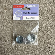 Rothley Invisifix Sockets - Chrome Finish 25Mm