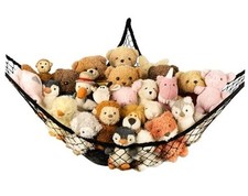 Stuffed Animal Storage Hammock Net Corner - Large Toy Hammock Net 1 Pack Black