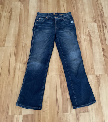 7 For All Mankind Cropped Boot Damen Jeans Slim Illusion blau Mid Waist Gr.26
