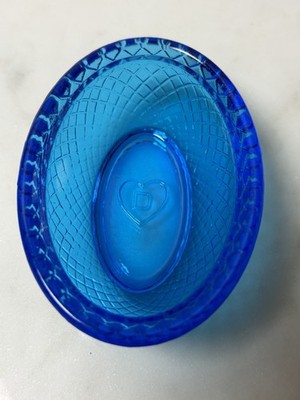 Vintage Degenhart Marine Blue Mini Hen On Nest | eBay