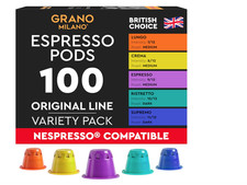 Grano Milano Variety Pack Coffee Capsules - 100 Pods 0.24 per lighter