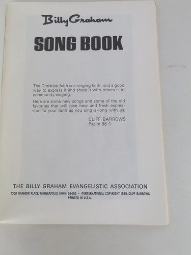 1969 Billy Graham Crusade Songbook Tiger Stadium Baton Rouge Louisiana - Picture 4 of 6