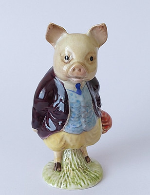 Beswick ~ Beatrix Potter '' PIGLING BLAND '' BP 2a Gold Oval