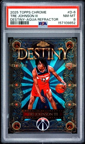 2025 Topps Chrome Tre Johnson III Refractors Aqua (RAW)