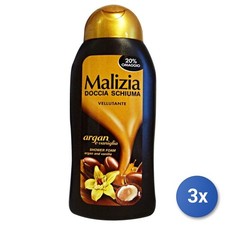 3X Malizia Shower 300 Ml. Argan/Vanilla Velvet