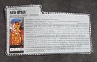 Red Star File Card Gi Joe Vintage DC