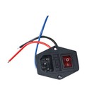 Prise de courant 10A 250V avec interrupteur à bascule rouge Module de fusible