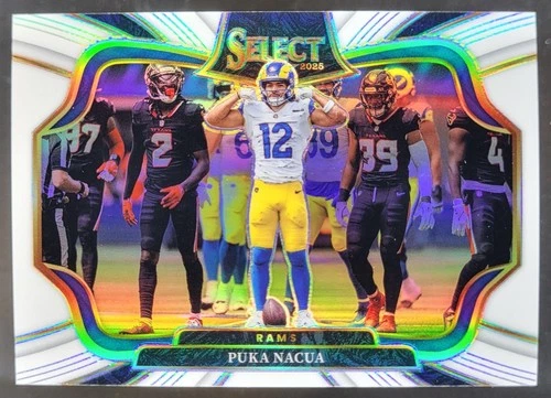 2025 Panini Select Puka Nacua Field Level White Prizm /35 Rams DD5
