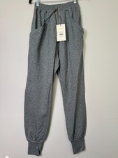Whistles Jersey Harem Sweat Pants UK8 Grey Marl Joggers Zip Front Cuffed RRP 75