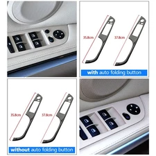 Fit for BMW E90 Carbon Fiber Master Window Switch Panel Bezel Trim Cover Sticker