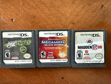 Lot of 3 Nintendo DS Games including Madden 08 Megamind Pro Street