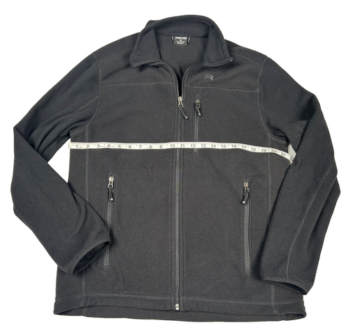 Solaris Fleece Jacket Men Medium Black Soft Polar Winter Outdoor Coat Full Zip - Picture 4 of 8