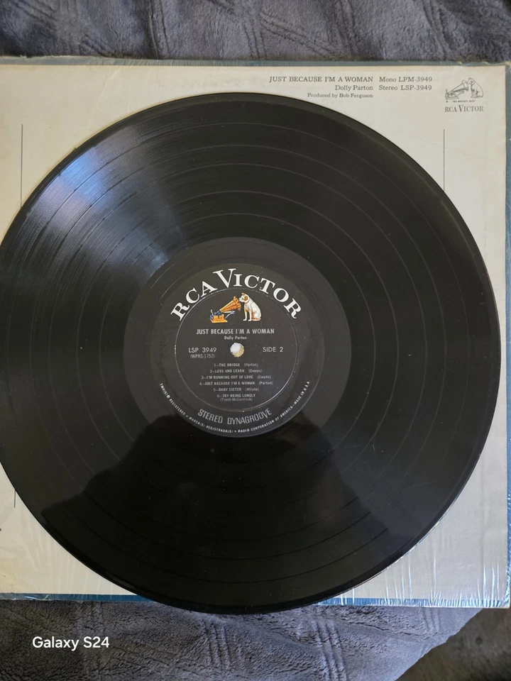 DOLLY PARTON JUST BECAUSE I'M A WOMAN- N/M VINYL.EXC.CD.1968 1st PRESSING.CD Too Foto 4 de 4
