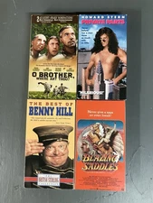Vintage VHS Private Parts  Blazing Saddles In (4) Comedy Tape Lot