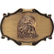 Eagle American Patriotic Biker Cowboy Cowgirl Veteran Western Vtg Belt Buckle