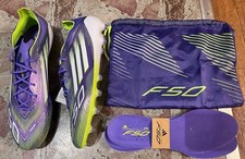 DS ADIDAS ADIZERO F50 ELITE FG TACOS PÚRPURA VERDE SPARKFUSION TALLA 11.5 messi