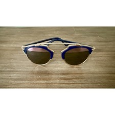 Christian Dior Women Dior So Real Mirrored Sunglasses Navy and Rose Gold
