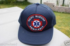 Ball Cap Hat - Pacific Bluestar Ambulance Victoria BC Caduceus Red Cross (H836)