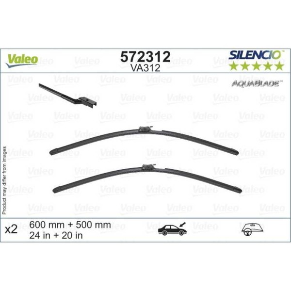 Valeo Wischblatt Scheibenwischer Vorne FüR Volvo V60 II 225 S60 III 224-image