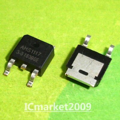 10 PCS AMS1117-3.3 TO-252 1A Low Dropout Voltage Regulator Transistor Chip IC #E