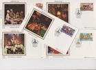BENHAM SILK GUERNSEY FIRST DAY COVER SET FDI 1982 CHRISTMAS