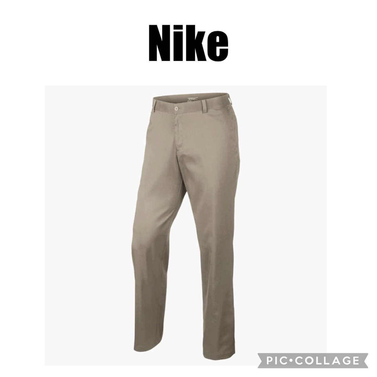 Nike Golf straight legs Khaki Flat Front Golf Pants size 32x32