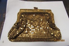 VINTAGE GOLD TONE MESH COIN PURSE CHANGE PURSE