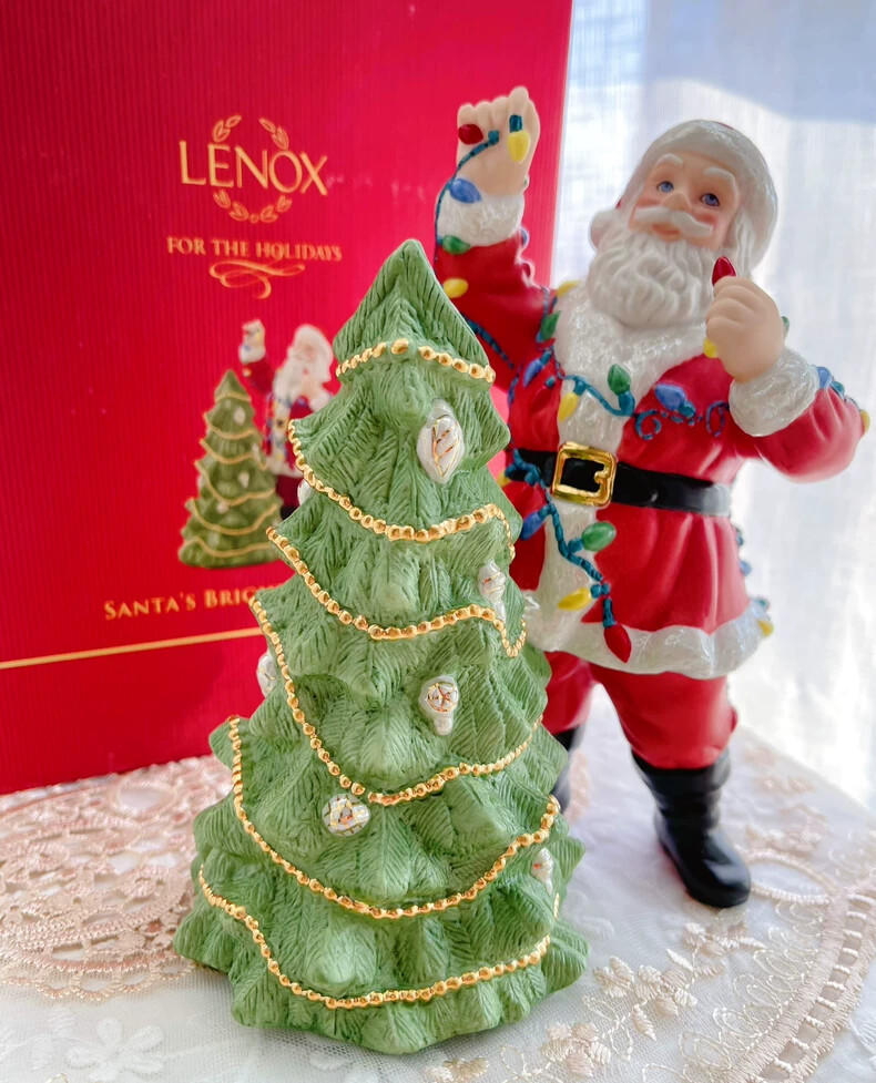 LENOX Santa's Bright Christmas Figurine Sculpture Collectible Statue Decoration