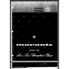 Sintonizzatore stereofonico Marantz modello 125 AM FM manuale 32 pagine rilegato a pettine